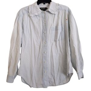Ralph Lauren Country Rare Light Blue Button Down 100% Cotton Top Size 8